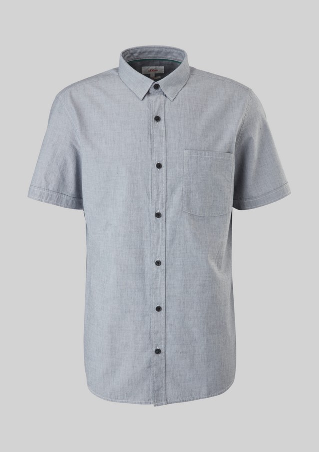 Hommes Chemises | Slim : chemise à manches courtes de texture tissée - WQ72805