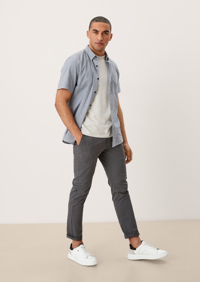 Hommes Chemises | Slim : chemise à manches courtes de texture tissée - WQ72805