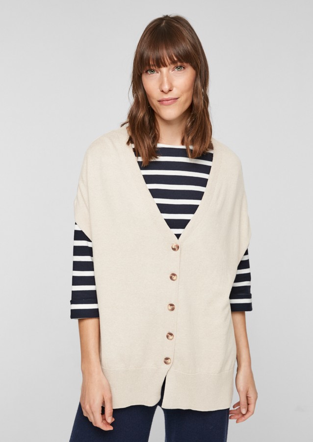 Women Cardigans | Oversized cardigan with short sleeves - MB82396