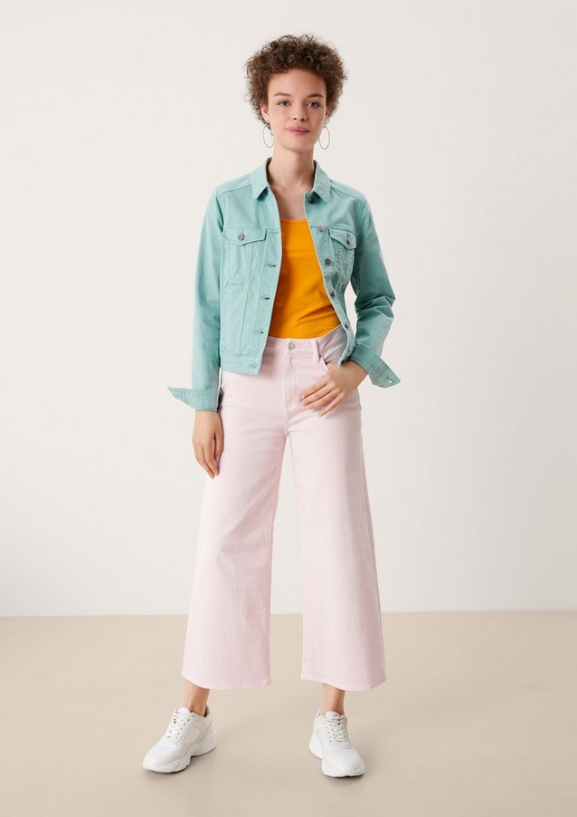 Women Jackets | Garment-dyed denim jacket - ZP64934