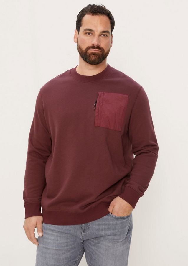 Men Big Sizes | Sweatshirt with a breast pocket - TV32231