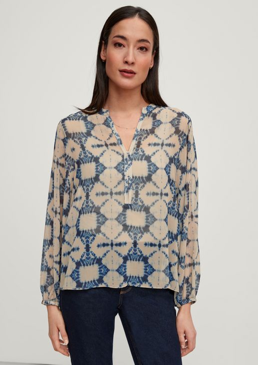 Tunic blouse with an all-over pattern from comma