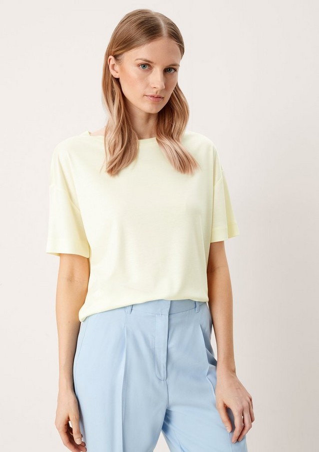 Damen Basics | T-Shirt aus Viskose im Loose-Fit - OZ47908