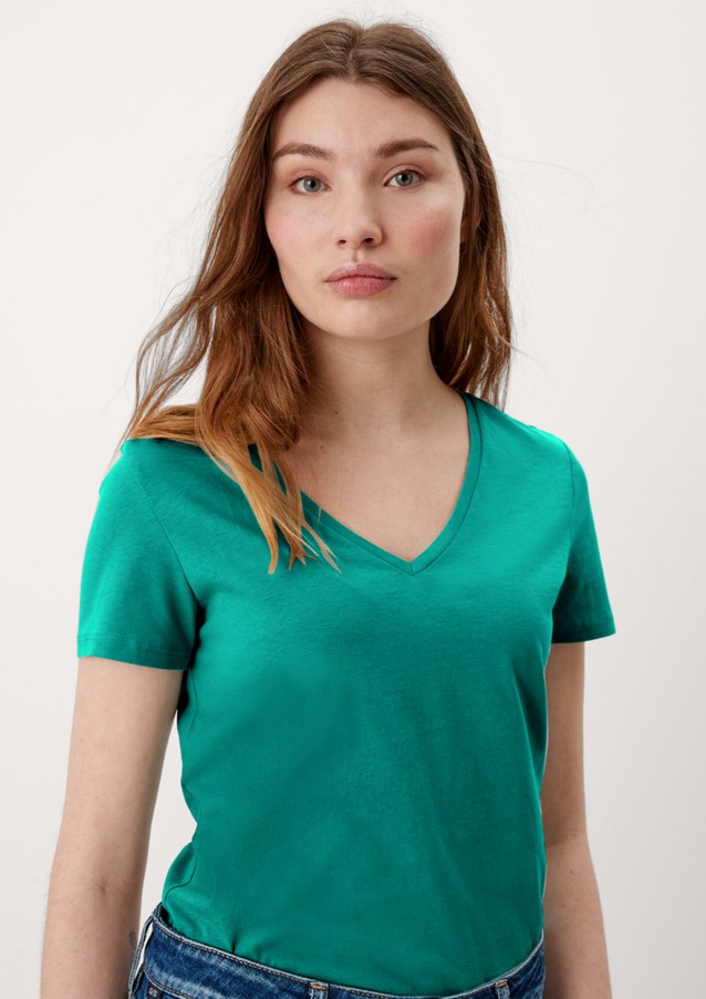 Damen Shirts & Tops | T-Shirt mit V-Ausschnitt - KF38031