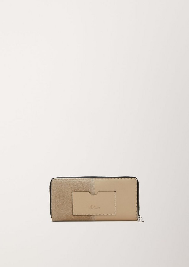 Femmes Sacs & portefeuilles | Portefeuille zippé en cuir véritable - CN81319