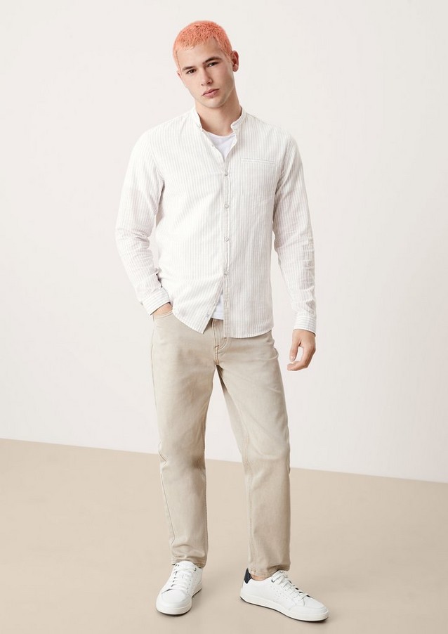 Hommes Chemises | Extra Slim : chemise à col tunisien - HO52358