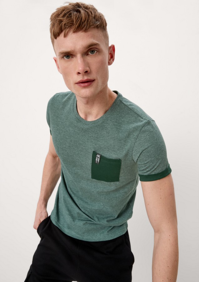 Hommes Basiques | T-shirt orné de détails contrastants - CQ51105