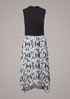 Dress with a printed skirt section from comma