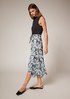 Dress with a printed skirt section from comma