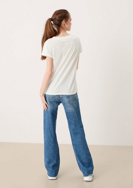 Damen Shirts & Tops | Jerseyshirt aus Leinenmix - LA86665