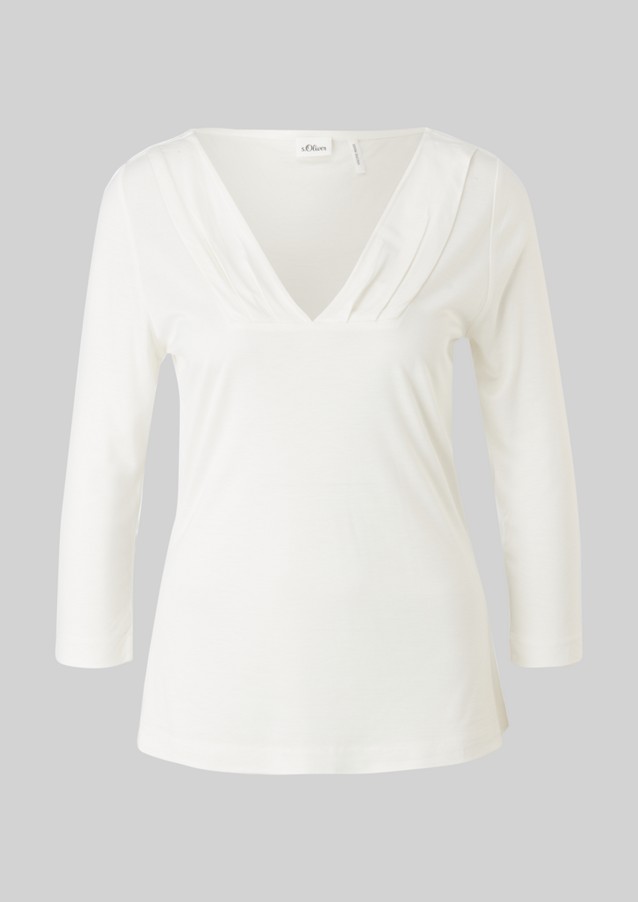 Femmes Shirts & tops | T-shirt en viscose à manches 3/4 - LR94270