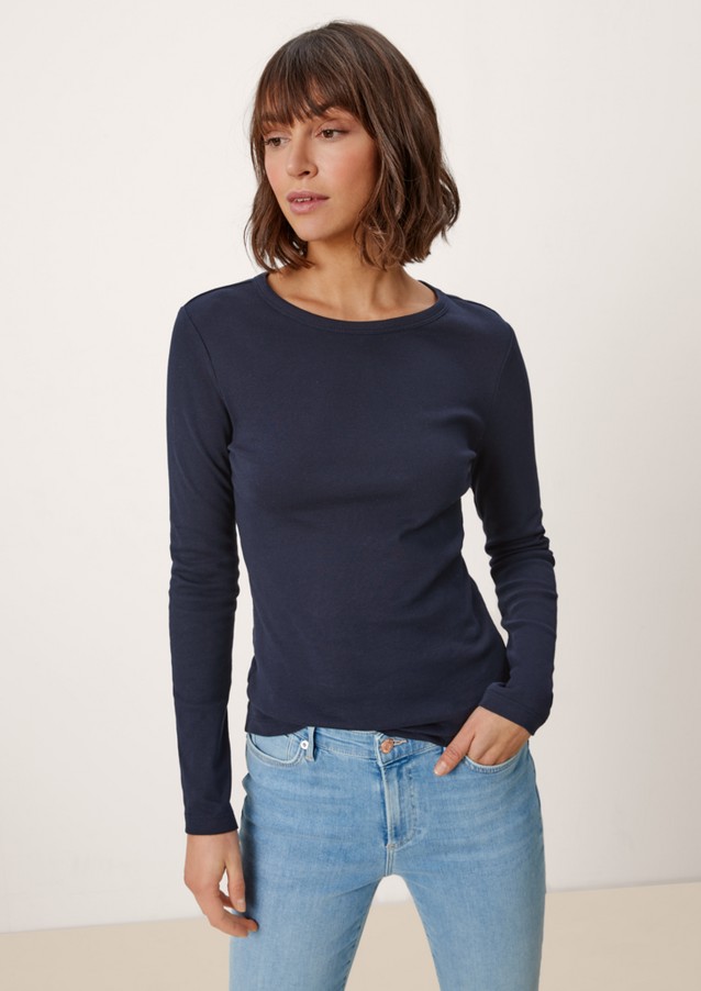 Damen Basics | Langarmshirt aus Baumwolle - SJ50930