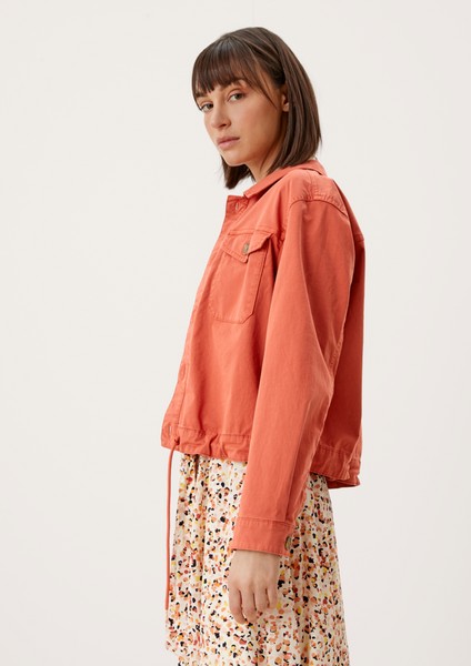 Women Jackets | Stretch cotton bomber jacket - WK93456