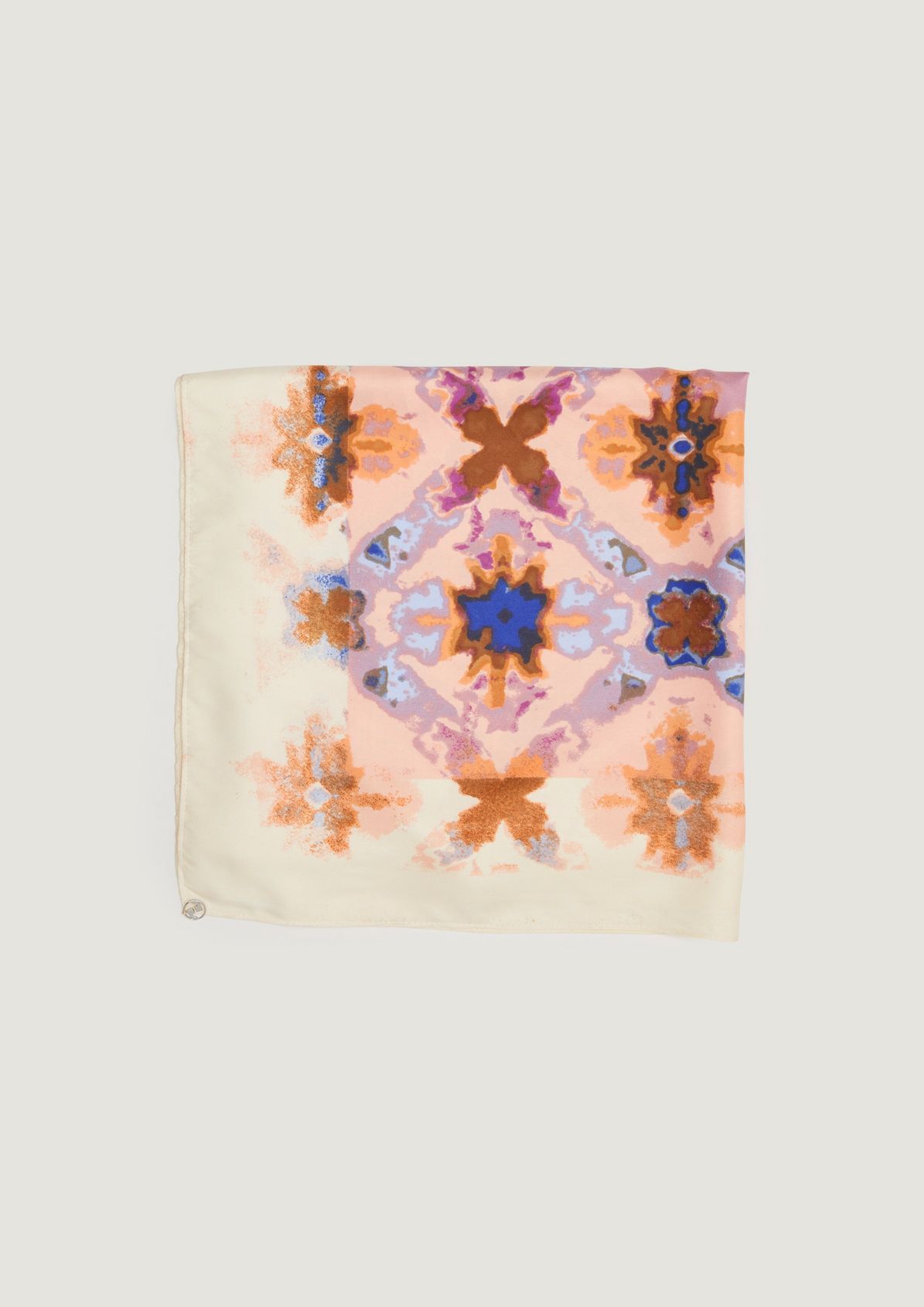 Satin scarf with all-over pattern from comma