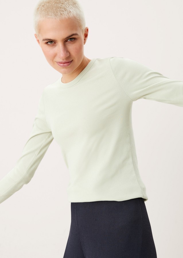Femmes Shirts & tops | T-shirt à manches longues de coupe Slim Fit - QR86353
