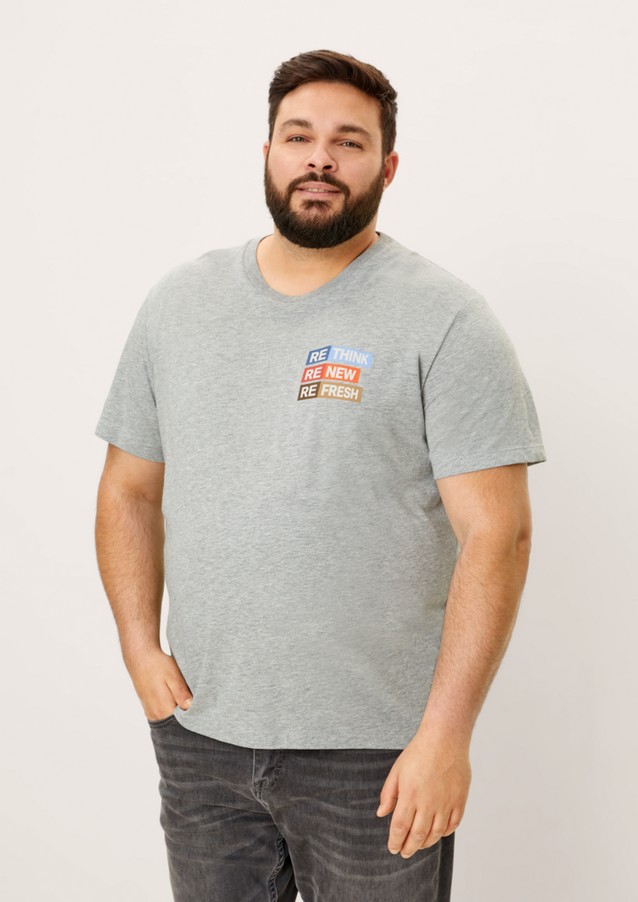 Hommes Big Sizes | T-shirt en jersey animé d’une inscription - KX80162