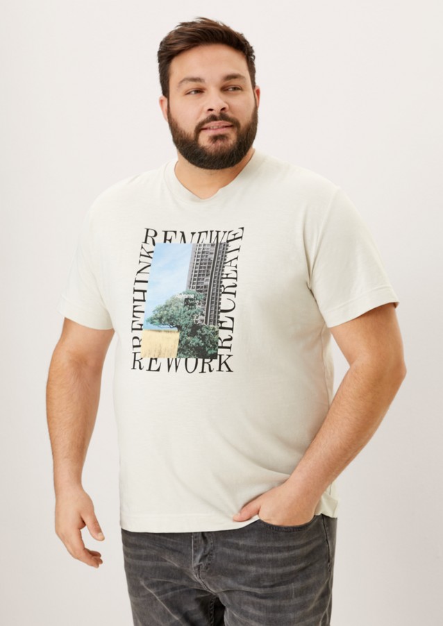 Hommes Big Sizes | T-shirt à imprimé sur le devant - FA84877