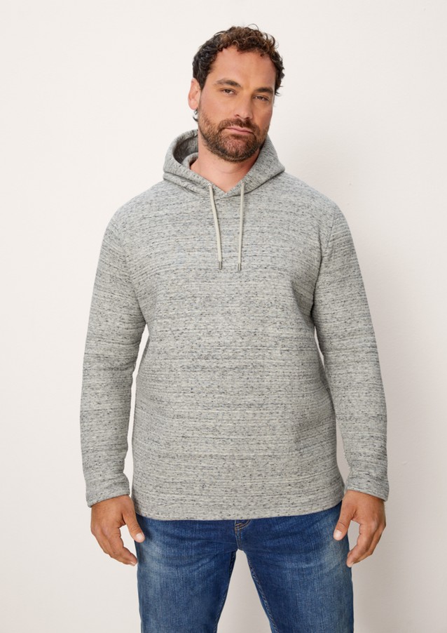 Men Big Sizes | Hoodie with a textured pattern - DP23985