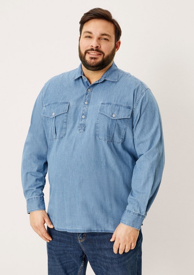 Hommes Big Sizes | Chemise en jean à manches longues - SL01540