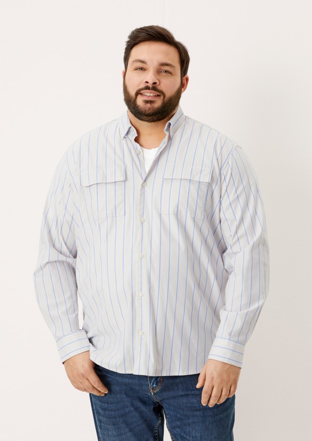 Men Big Sizes | Regular: shirt with stripes - PU43413