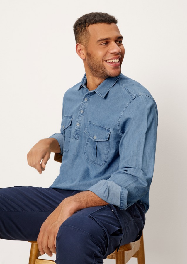 Hommes Chemises | Chemise en jean à manches longues - FY19351