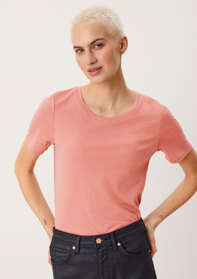 Femmes Shirts & tops | T-shirt en jersey à passepoil - IQ57148