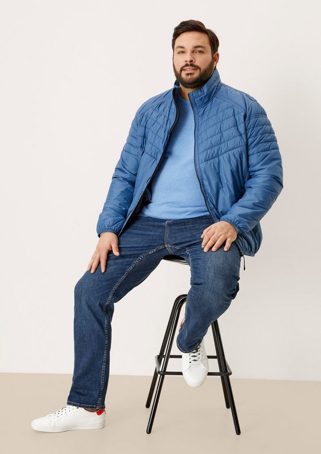 Men Big Sizes | Quilted jacket with a stand-up collar - LH25056