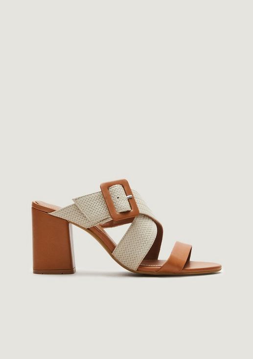 Leather mules from comma