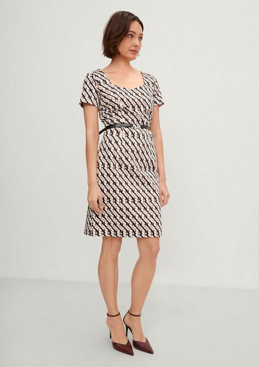 Dress with a square neckline from comma
