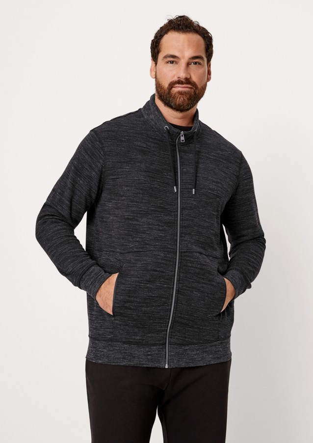 Men Big Sizes | Sweatshirt jacket in scuba fabric - TE85526