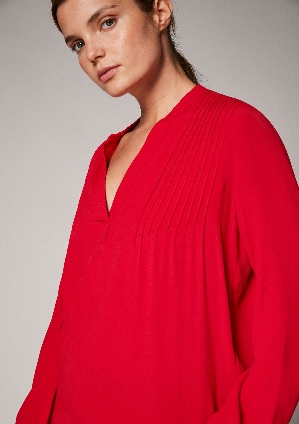 Viscose blouse with pintuck pleats from comma