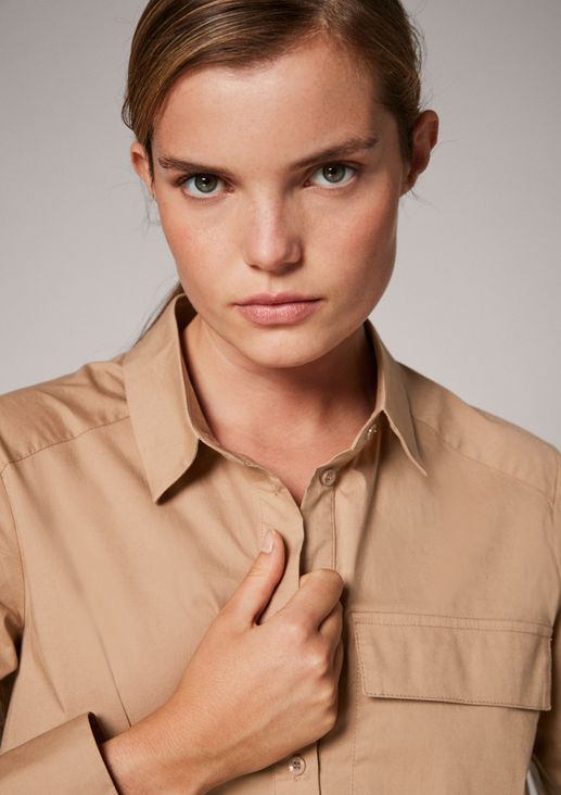 Loose-fitting poplin blouse from comma