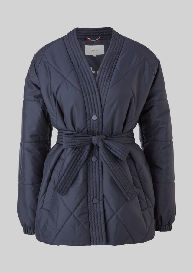 Women Jackets | Quilted jacket with a tie-around belt - TT18160
