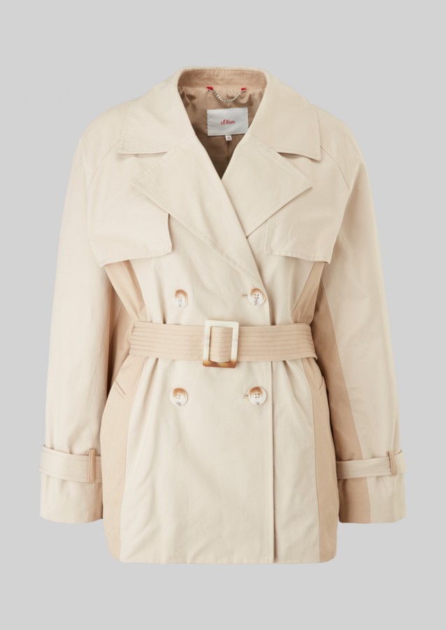 Women Jackets | Short, water-resistant trench coat - KM85006