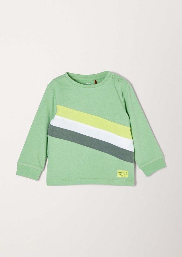 Junior Boys (sizes 50-92) | Long sleeve top with diagonal stripes - MP55011
