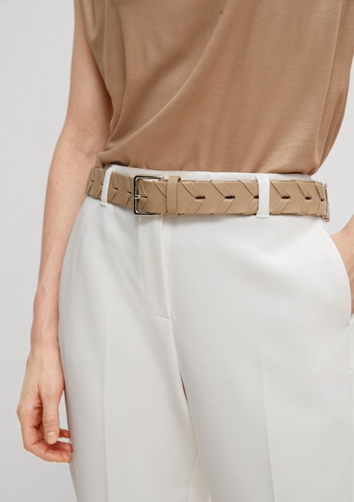 Leather belt in a braided look from comma