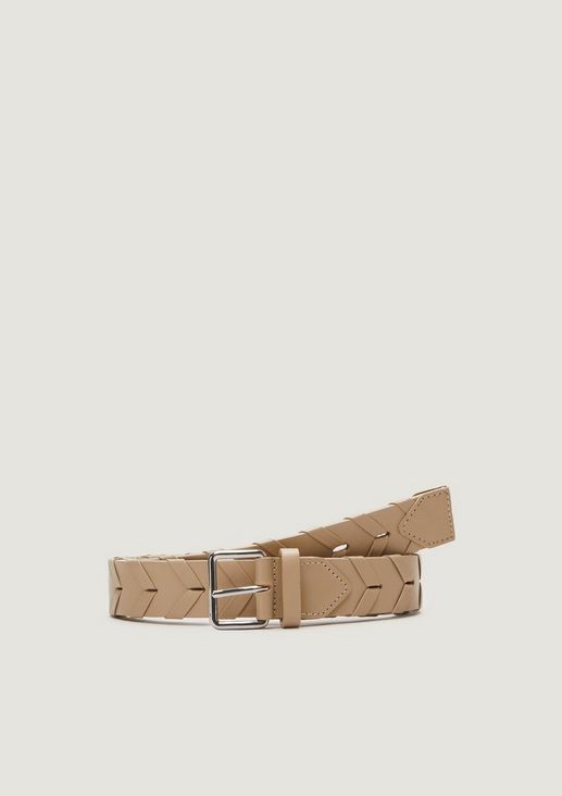 Leather belt in a braided look from comma