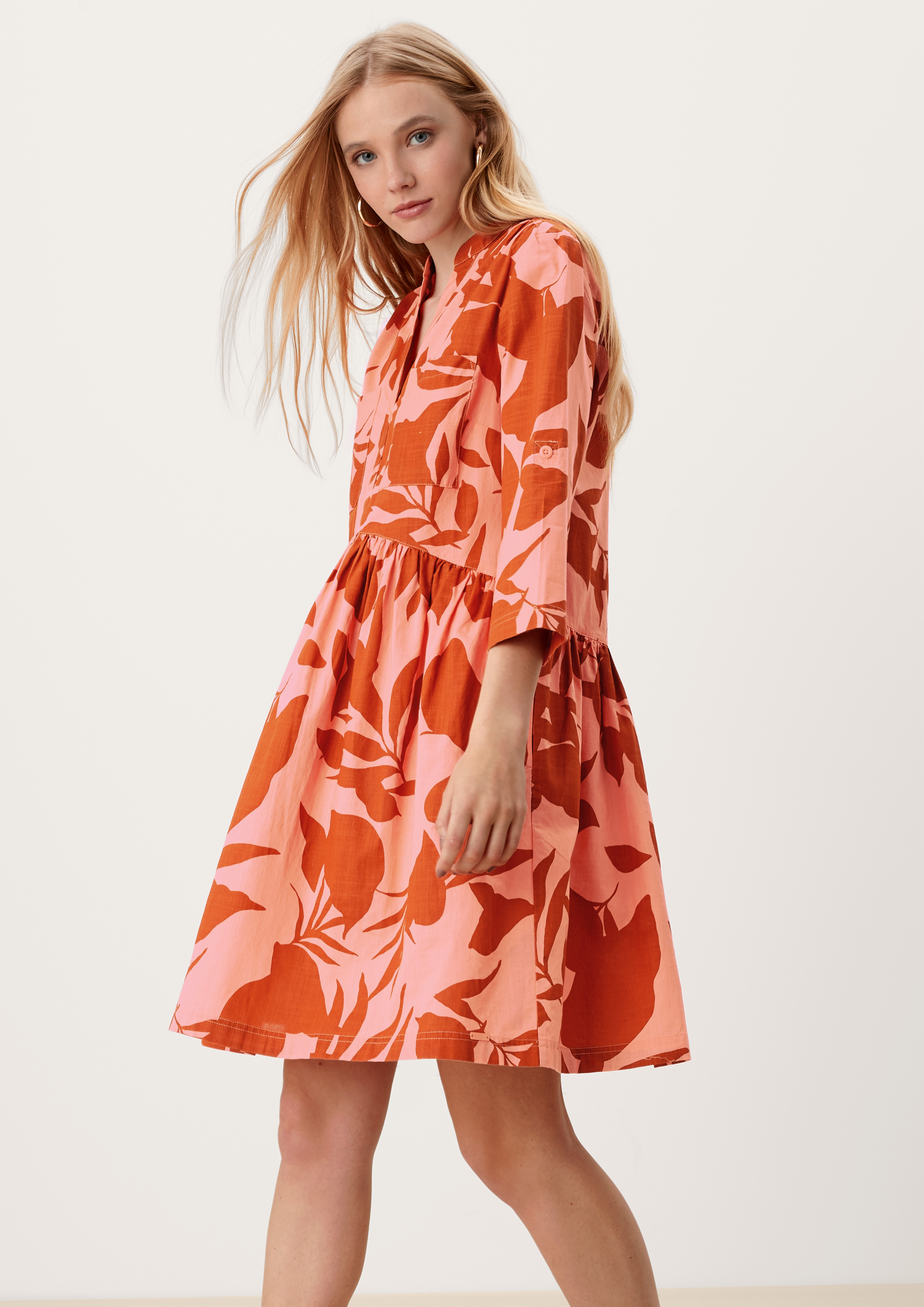 Damen Leichtes Blusenkleid - papaya | www.soliver.de