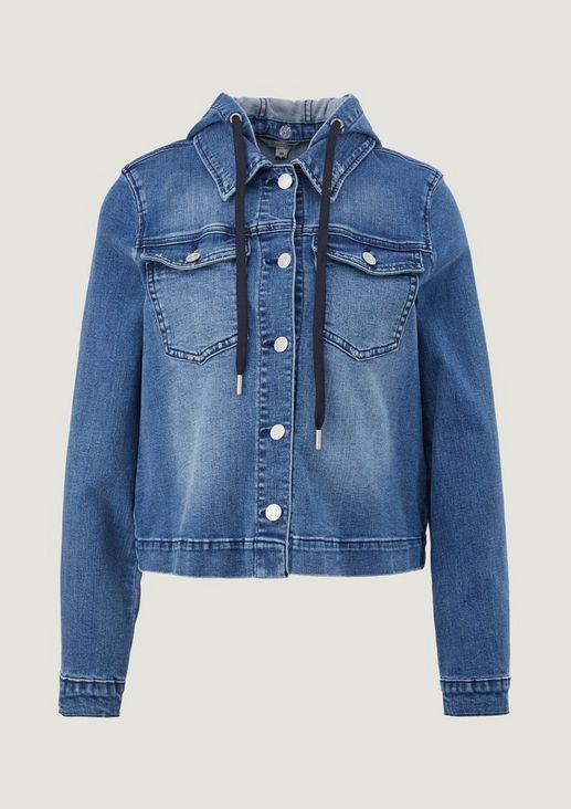 Denim jacket with a hood from comma