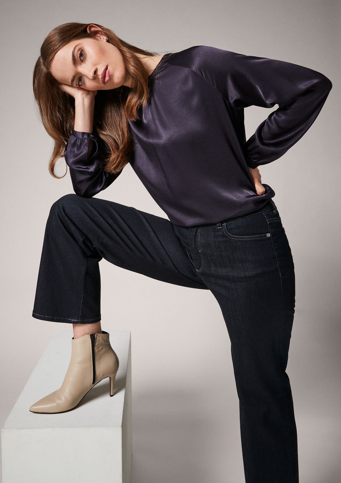 Viscose satin blouse from comma