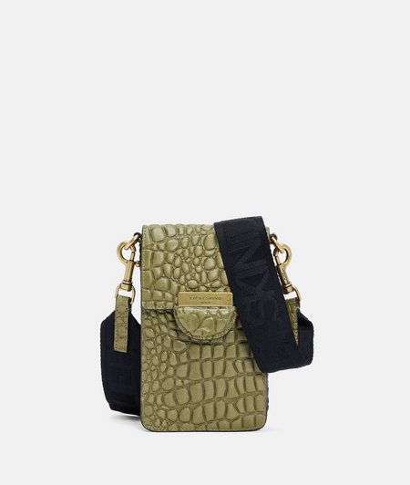 Croco-effect mobile pouch from liebeskind