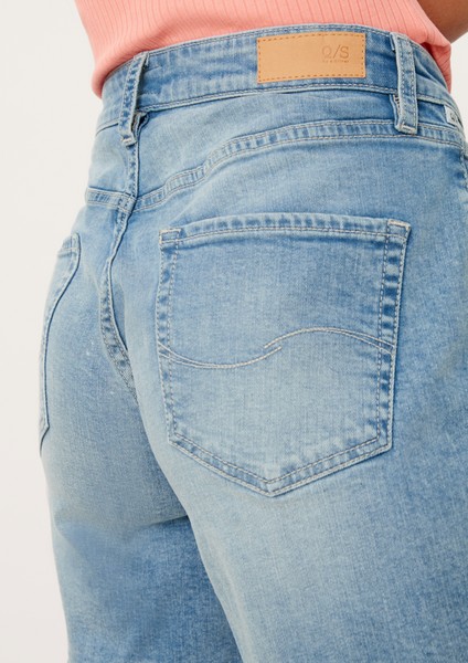 Femmes Jeans | Short en jean à effet délavé - NE76328
