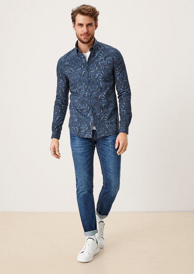 Hommes Chemises | Slim : chemise à imprimé all-over - BU92249