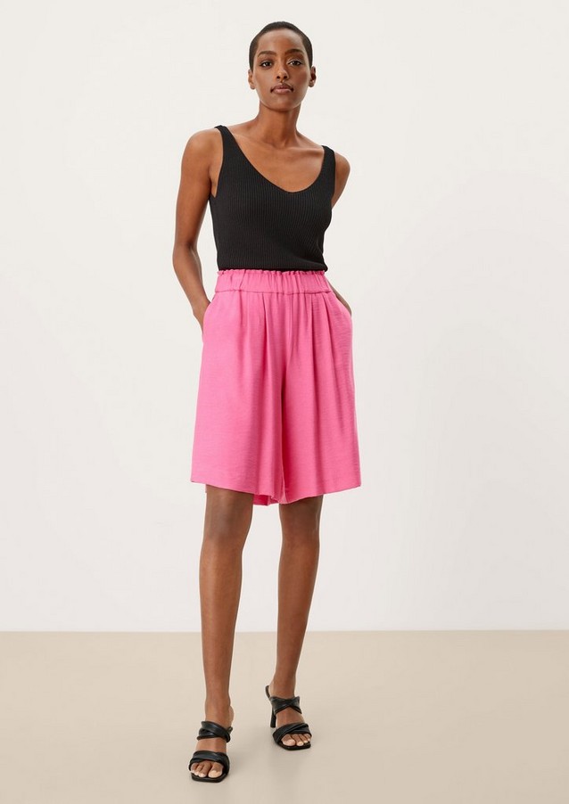 Damen Hosen | Regular: Leichte Shorts aus Viskose-Blend - HE12570