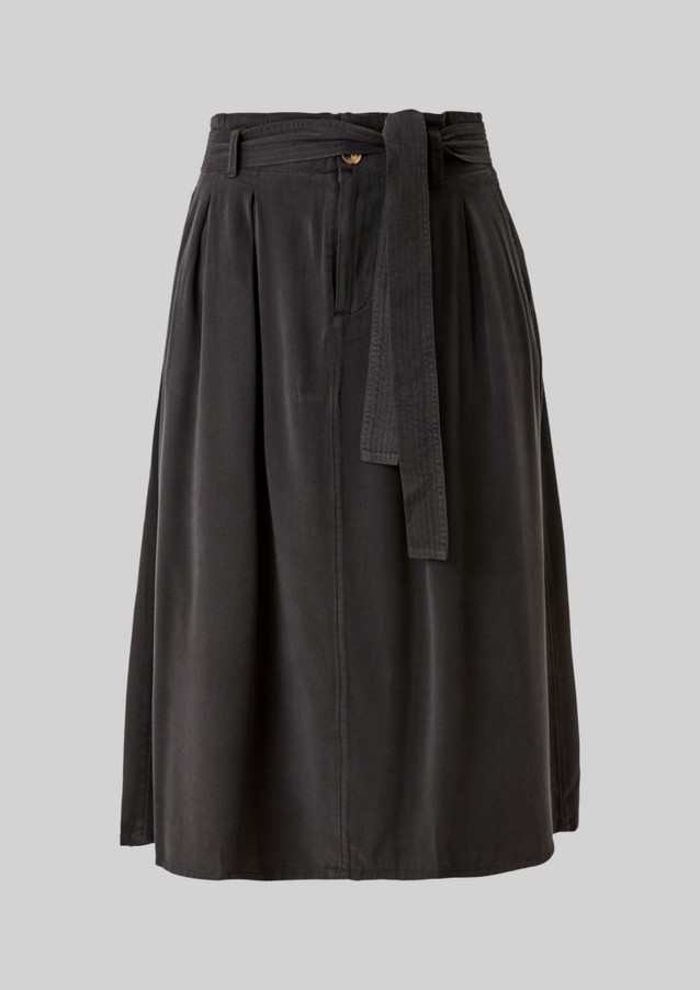 Femmes Jupes | Jupe mi-longue à ceinture textile - WI31498