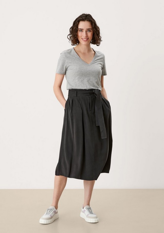 Femmes Jupes | Jupe mi-longue à ceinture textile - WI31498