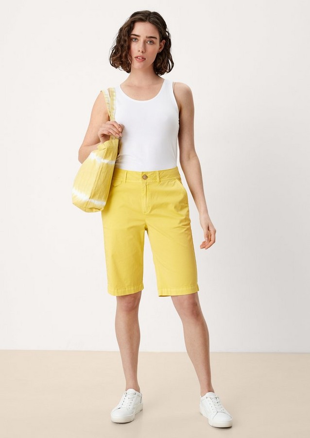 Femmes Pantalons | bermuda en twill de coton - YC86549
