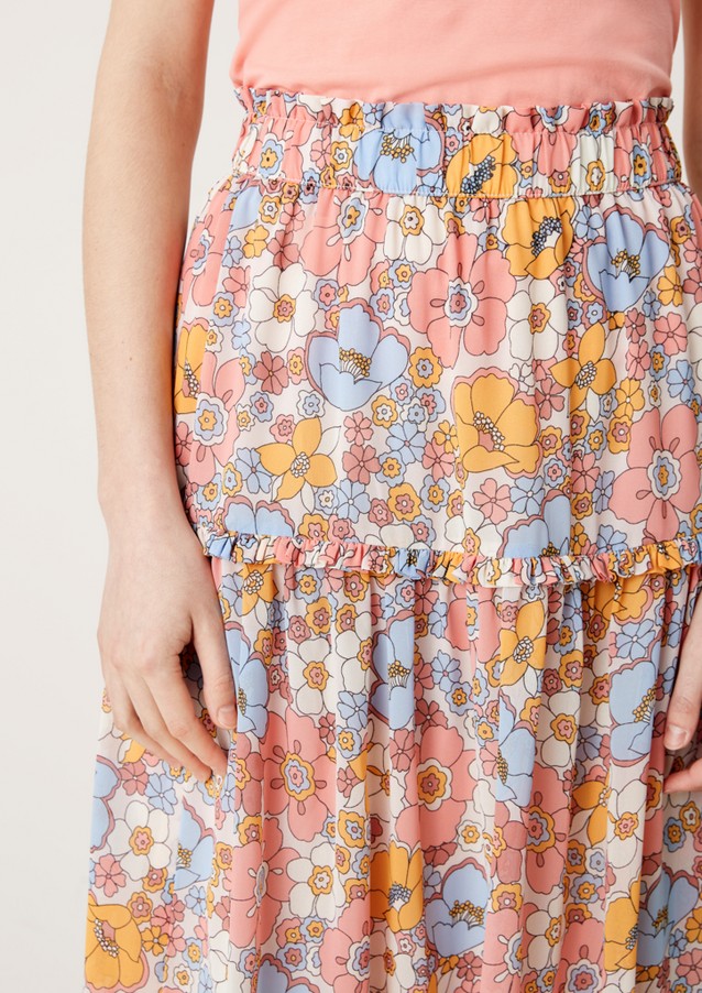 Women Skirts | Summery maxi skirt with flounce - PS12698