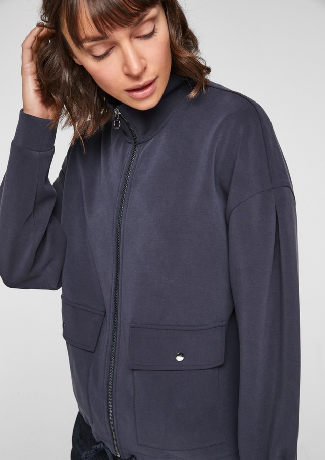 Women Jackets | Scuba jacket with a stand-up collar - XE10171