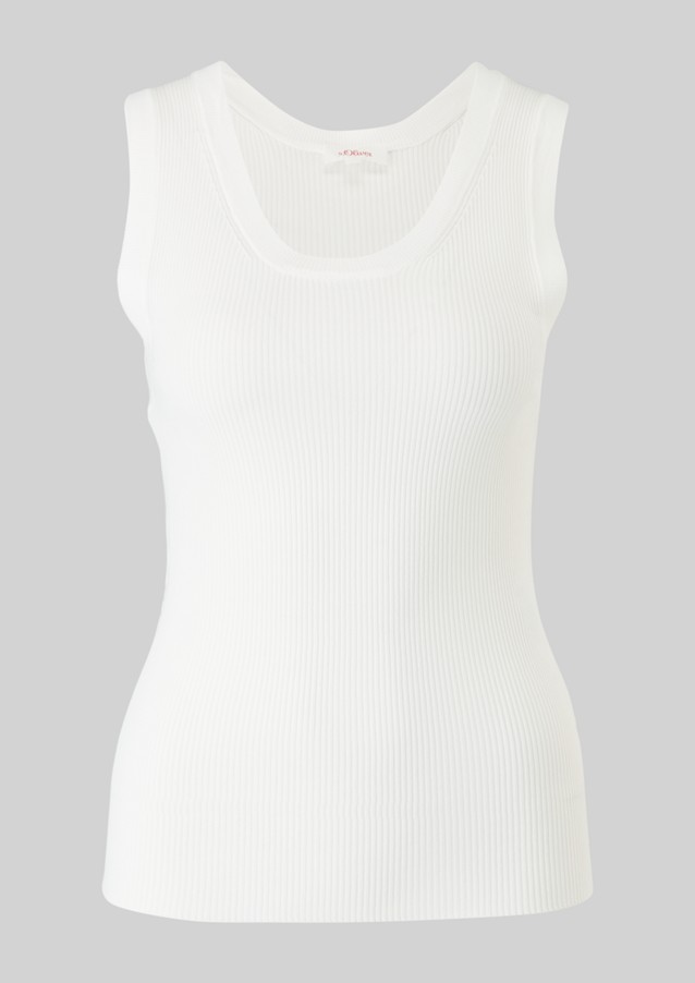 Femmes Shirts & tops | Top en tissu côtelé - CJ97761
